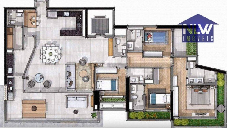 Imagem Apartamento com 4 Quartos à Venda, 197 m² em Jardim Das Acácias - São Paulo Imagem Apartamento com 4 Quartos à Venda, 197 m² em Jardim Das Acácias - São Paulo