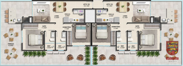 Imagem Apartamento com 2 Quartos à Venda, 151 m² em Palmas - Governador Celso Ramos Imagem Apartamento com 2 Quartos à Venda, 151 m² em Palmas - Governador Celso Ramos