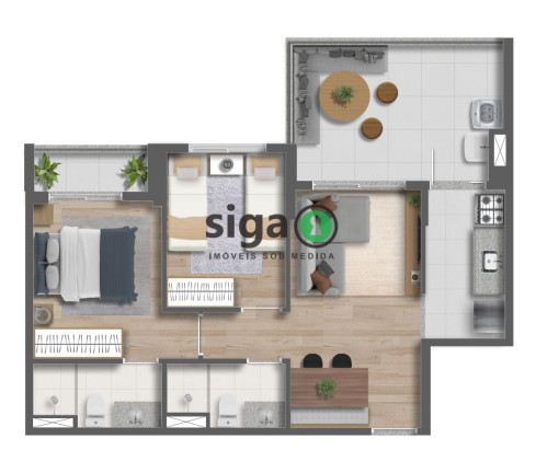 Imagem Apartamento com 2 Quartos à Venda, 57 m² em Vila Mascote - São Paulo