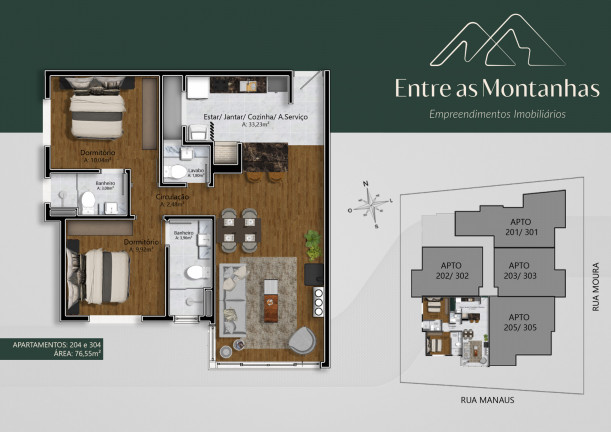 Imagem Apartamento com 2 Quartos à Venda, 83 m² em Moura - Gramado Imagem Apartamento com 2 Quartos à Venda, 83 m² em Moura - Gramado