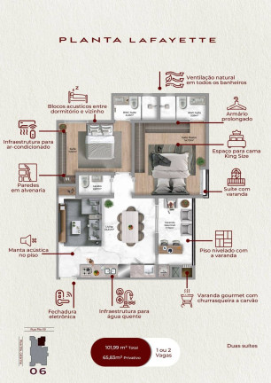 Imagem Apartamento com 2 Quartos à Venda, 61 m² em Centro - Cascavel