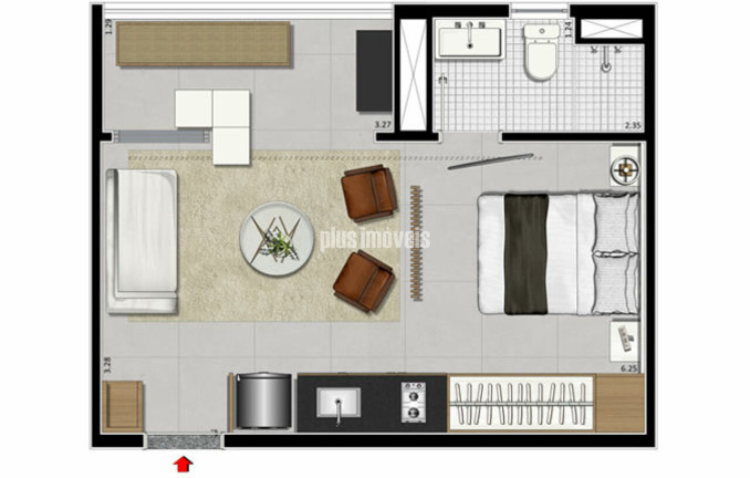 Imagem Apartamento com 1 Quarto para Alugar, 32 m² em Vila Olímpia - São Paulo Imagem Apartamento com 1 Quarto para Alugar, 32 m² em Vila Olímpia - São Paulo