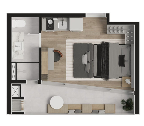 Imagem Apartamento com 1 Quarto à Venda, 53 m² em Batel - Curitiba