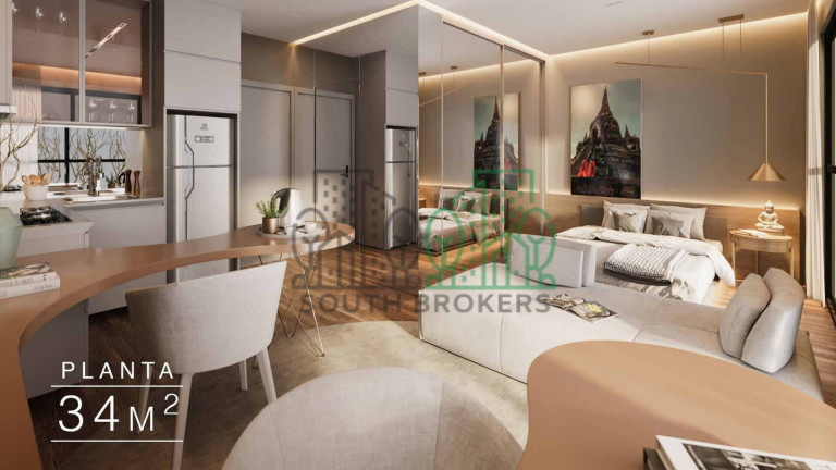 Imagem Apartamento com 1 Quarto à Venda, 34 m² em Batel - Curitiba