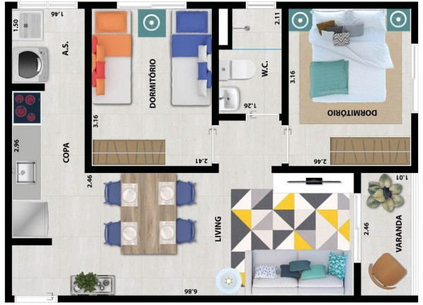 Imagem Apartamento com 2 Quartos à Venda, 49 m² em Vila Nova Manchester - São Paulo Imagem Apartamento com 2 Quartos à Venda, 49 m² em Vila Nova Manchester - São Paulo