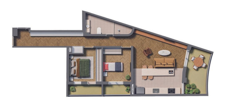 Imagem Studio com 1 Quarto à Venda, 44 m² em Centro - São Paulo