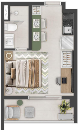 Imagem Imóvel com 1 Quarto à Venda, 25 m² em Aclimação - São Paulo