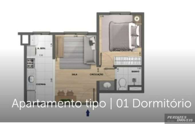 Imagem Apartamento com 1 Quarto à Venda, 30 m² em Várzea Da Barra Funda - São Paulo