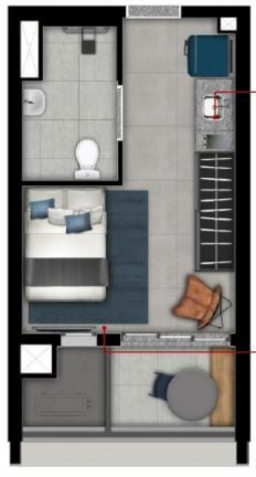Imagem Imóvel com 1 Quarto à Venda, 26 m² em Cerqueira César - São Paulo