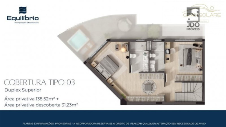 Imagem Cobertura com 2 Quartos à Venda, 170 m² em Cristo Rei - Curitiba