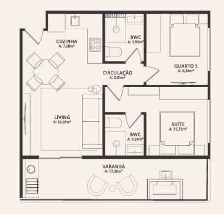 Imagem Apartamento com 2 Quartos à Venda, 75 m² em Morro Das Pedras - Florianópolis Imagem Apartamento com 2 Quartos à Venda, 75 m² em Morro Das Pedras - Florianópolis