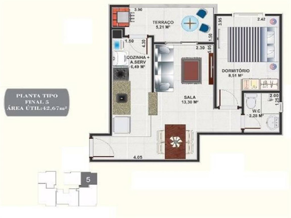 Imagem Apartamento com 1 Quarto à Venda, 42 m² em Mirim - Praia Grande Imagem Apartamento com 1 Quarto à Venda, 42 m² em Mirim - Praia Grande