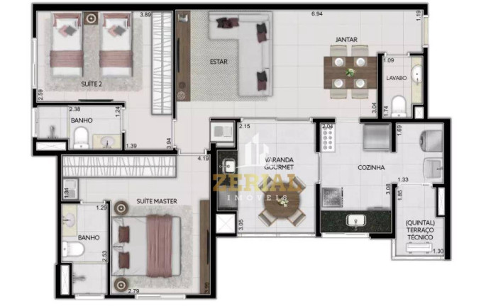 Apartamento com 2 Quartos à Venda, 82 m² em Santo Antônio - São Caetano Do Sul