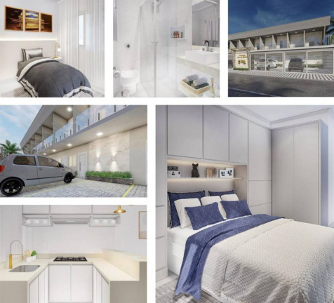 Imagem Casa de Condomínio com 2 Quartos à Venda, 61 m² em Mirim - Praia Grande Imagem Casa de Condomínio com 2 Quartos à Venda, 61 m² em Mirim - Praia Grande