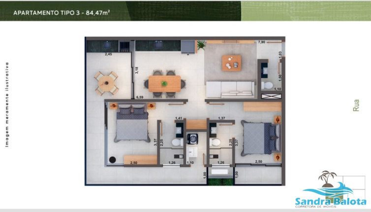Imagem Apartamento com 2 Quartos à Venda, 84 m² em Itaguá - Ubatuba