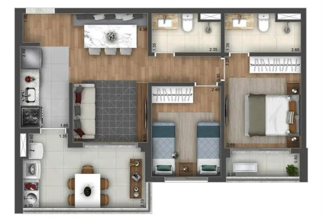 Imagem Imóvel com 2 Quartos à Venda, 65 m² em Jardim Das Acácias - São Paulo Imagem Imóvel com 2 Quartos à Venda, 65 m² em Jardim Das Acácias - São Paulo