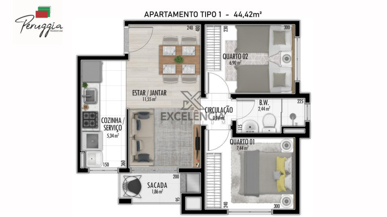 Imagem Apartamento com 2 Quartos à Venda, 44 m² em Boneca Do Iguaçu - São José Dos Pinhais Imagem Apartamento com 2 Quartos à Venda, 44 m² em Boneca Do Iguaçu - São José Dos Pinhais