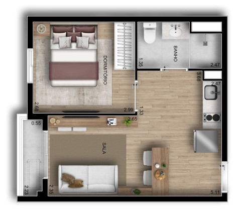 Imagem Apartamento com 1 Quarto à Venda, 47 m² em Vila Clementino - São Paulo Imagem Apartamento com 1 Quarto à Venda, 47 m² em Vila Clementino - São Paulo
