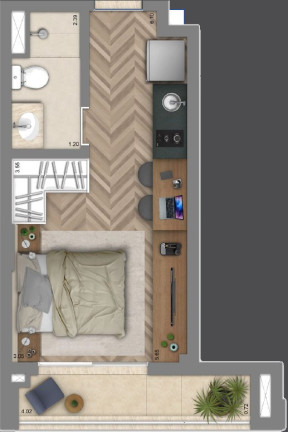 Imagem Imóvel com 1 Quarto à Venda, 24 m² em Alto Do Ipiranga - São Paulo