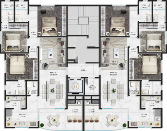 Imagem Apartamento com 3 Quartos à Venda, 109 m² em Meia Praia - Itapema Imagem Apartamento com 3 Quartos à Venda, 109 m² em Meia Praia - Itapema