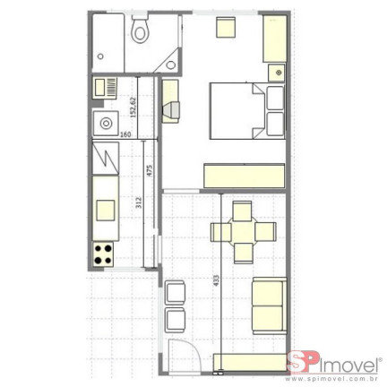Apartamento com 1 Quarto à Venda, 43 m² em República - São Paulo