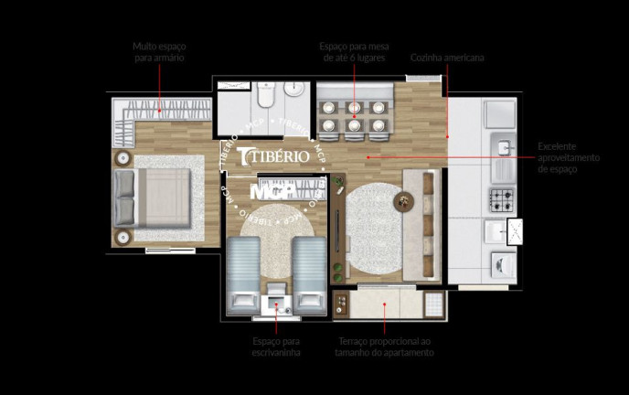 Imagem Apartamento com 2 Quartos à Venda, 47 m² em Centro - Diadema