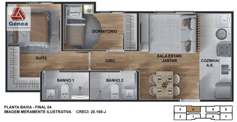 Imagem Apartamento com 2 Quartos à Venda, 47 m² em Fazenda Aya - Suzano Imagem Apartamento com 2 Quartos à Venda, 47 m² em Fazenda Aya - Suzano