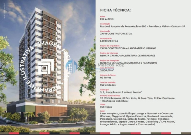 Imagem Apartamento com 1 Quarto à Venda, 28 m² em Presidente Altino - Osasco