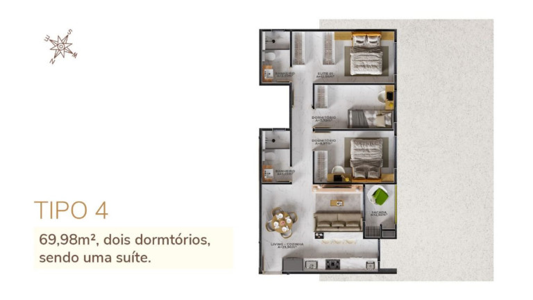 Imagem Apartamento com 3 Quartos à Venda, 69 m² em Morretes - Itapema