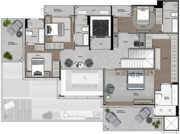 Imagem Apartamento com 4 Quartos à Venda, 227 m² em Mossunguê - Curitiba Imagem Apartamento com 4 Quartos à Venda, 227 m² em Mossunguê - Curitiba