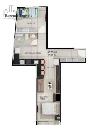 Imagem Apartamento com 2 Quartos à Venda, 48 m² em Jardim Oceania - João Pessoa Imagem Apartamento com 2 Quartos à Venda, 48 m² em Jardim Oceania - João Pessoa