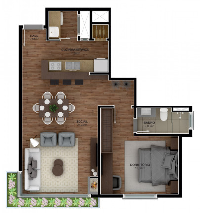 Imagem Apartamento com 2 Quartos à Venda, 71 m² em Carazal - Gramado Imagem Apartamento com 2 Quartos à Venda, 71 m² em Carazal - Gramado