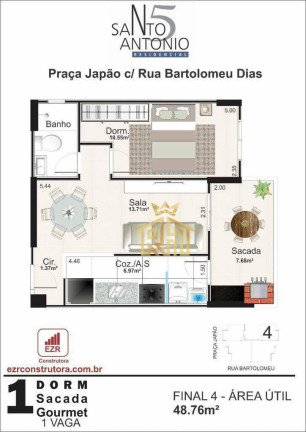 Imagem Apartamento com 1 Quarto à Venda, 48 m² em Aviação - Praia Grande Imagem Apartamento com 1 Quarto à Venda, 48 m² em Aviação - Praia Grande
