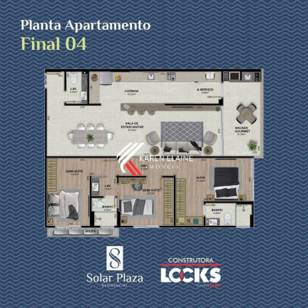 Apartamento com 3 Quartos à Venda, 118 m² em Capoeiras - Florianópolis