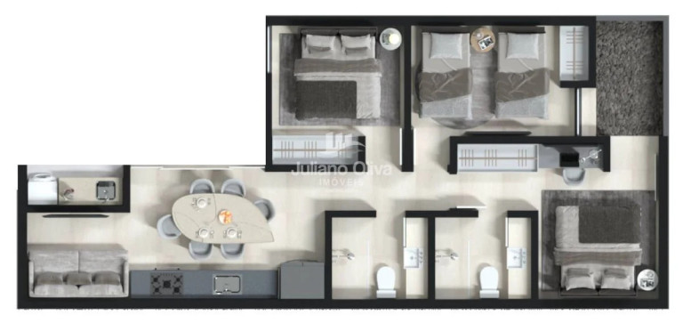 Imagem Casa com 3 Quartos à Venda, 60 m² em São José - Itapoá