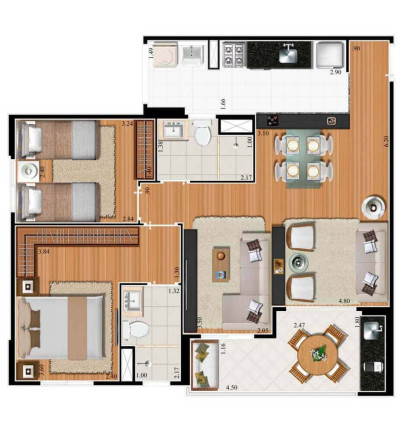 Imagem Imóvel com 2 Quartos à Venda, 69 m² em Morumbi - São Paulo Imagem Imóvel com 2 Quartos à Venda, 69 m² em Morumbi - São Paulo