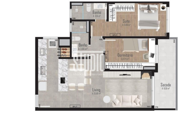 Imagem Apartamento com 2 Quartos à Venda, 88 m² em Centro - Carlos Barbosa