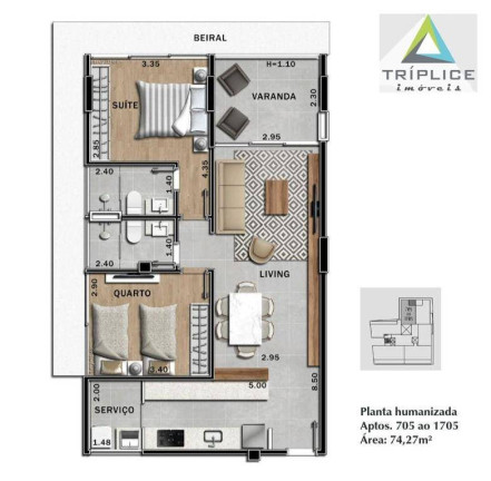 Imagem Apartamento com 2 Quartos à Venda, 74 m² em São Mateus - Juiz De Fora