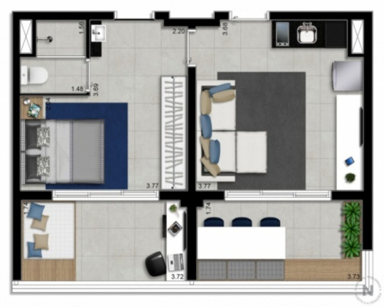Imagem Apartamento com 1 Quarto à Venda, 24 m² em Paraíso - São Paulo