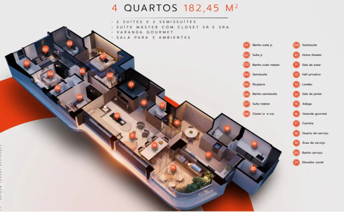 Imagem Apartamento com 4 Quartos à Venda, 182 m² em Gutierrez - Belo Horizonte Imagem Apartamento com 4 Quartos à Venda, 182 m² em Gutierrez - Belo Horizonte