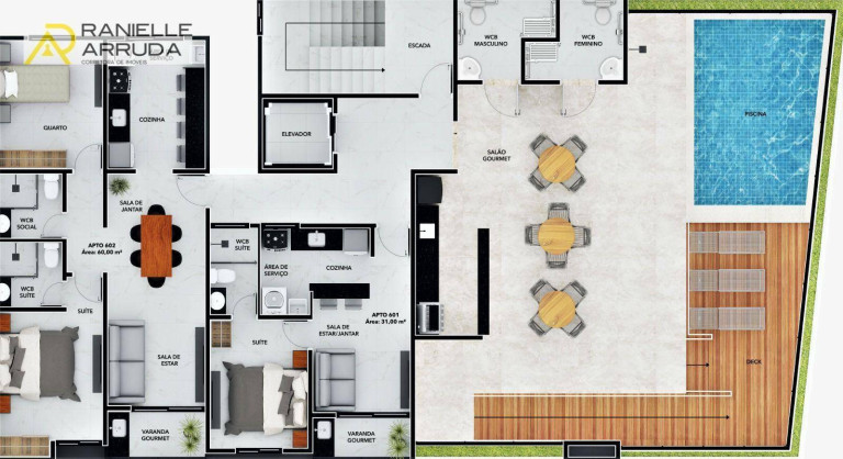 Imagem Apartamento com 2 Quartos à Venda, 57 m² em Bessa - João Pessoa