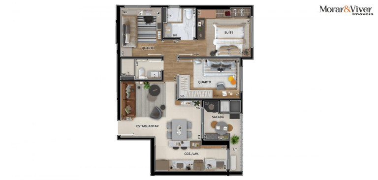 Imagem Apartamento com 3 Quartos à Venda, 74 m² em Novo Mundo - Curitiba Imagem Apartamento com 3 Quartos à Venda, 74 m² em Novo Mundo - Curitiba
