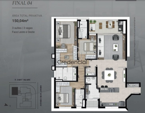 Imagem Apartamento com 3 Quartos à Venda, 150 m² em Seminário - Curitiba Imagem Apartamento com 3 Quartos à Venda, 150 m² em Seminário - Curitiba
