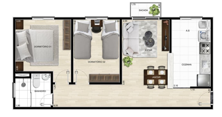 Imagem Apartamento com 2 Quartos à Venda, 54 m² em Itaguaí - Mongaguá Imagem Apartamento com 2 Quartos à Venda, 54 m² em Itaguaí - Mongaguá
