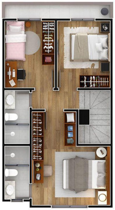 Imagem Casa com 3 Quartos à Venda, 104 m² em Santa Cândida - Curitiba Imagem Casa com 3 Quartos à Venda, 104 m² em Santa Cândida - Curitiba
