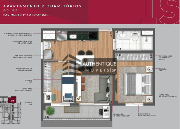 Imagem Apartamento com 2 Quartos à Venda, 40 m² em República - São Paulo Imagem Apartamento com 2 Quartos à Venda, 40 m² em República - São Paulo