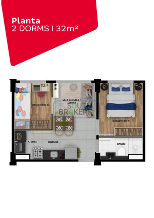Imagem Apartamento com 2 Quartos à Venda, 32 m² em Vila Nova Bonsucesso - Guarulhos