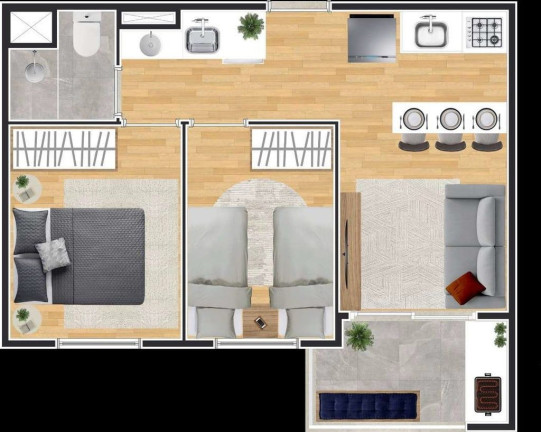 Imagem Apartamento com 3 Quartos à Venda, 48 m² em Parque Das Paineiras - São Paulo