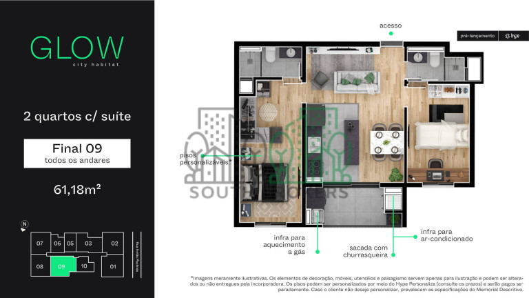 Imagem Apartamento com 2 Quartos à Venda, 56 m² em Novo Mundo - Curitiba Imagem Apartamento com 2 Quartos à Venda, 56 m² em Novo Mundo - Curitiba