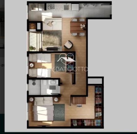Imagem Apartamento com 2 Quartos à Venda, 63 m² em Jardim Alvorada - Maringá